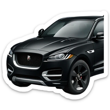 Matte black Jaguar suv  sticker