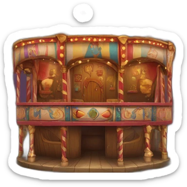 medieval funhouse decorated in a carnival way sticker