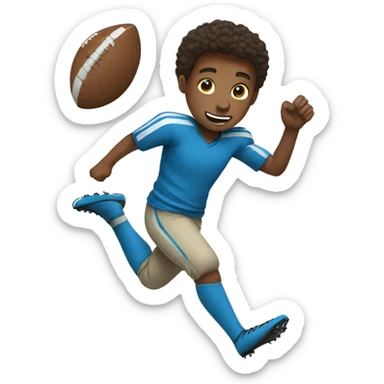 boy kicking football sticker