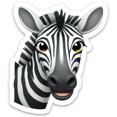 cartoon zebra crying animaticly sticker