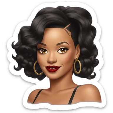 rihanna pinup sticker