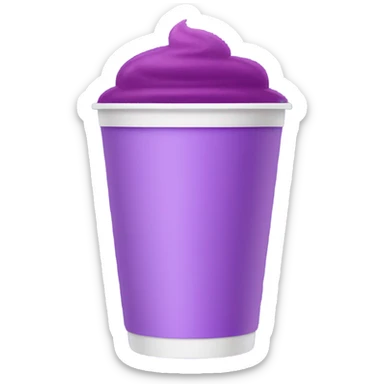 Purple drink in styrofoam cup sticker