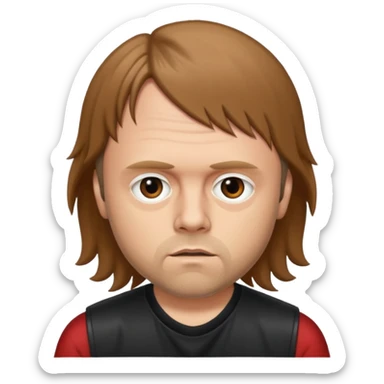 Lars ulrich in the 80s, (brown mullet, young) sticker