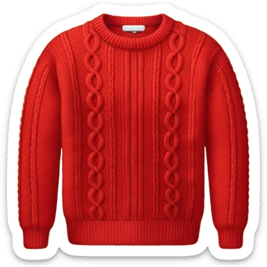 red knitwear sticker