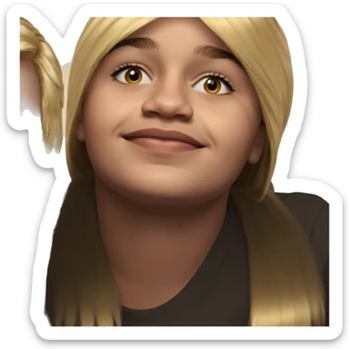 smiling blonde boy portrait sticker