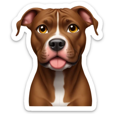 brown pitbull sticker