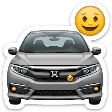Make an emoji of a 2024 Honda civic with a grey exterior sticker