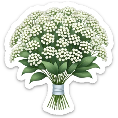 baby's breath bouquet sticker