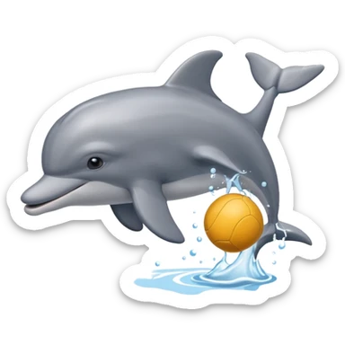 Dolphin with ball sticker