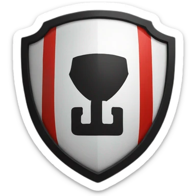 red and black football team shield sticker