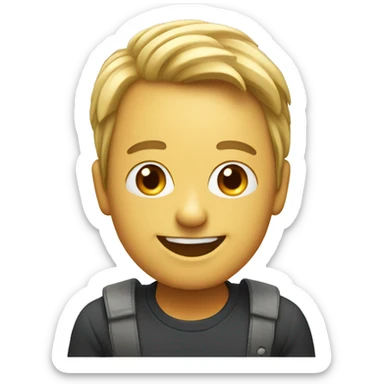 a smiling omputer sticker