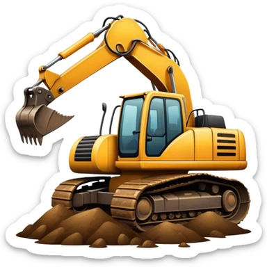 Excavator dirt sticker
