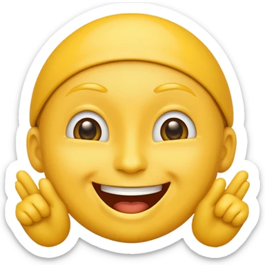 emogy showing winning face sticker