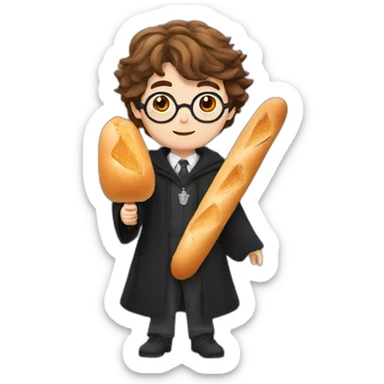 Harry Potter with a French baguette sticker