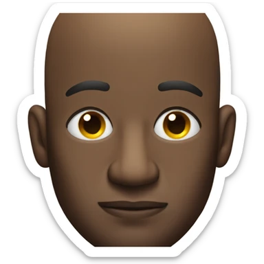 black man with bald head reclining in chair eyes opened  sticker