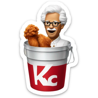 Kfc fried chicken bucket  sticker