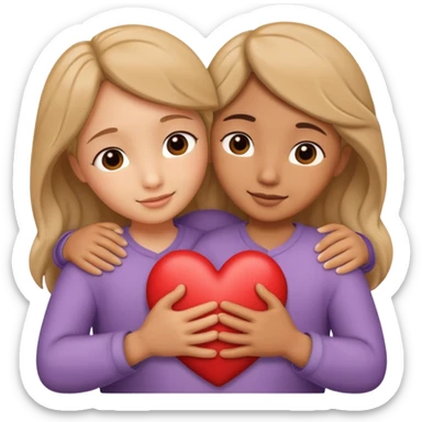 heart hug sticker