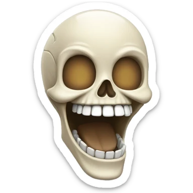 Skeleton head laughing  sticker