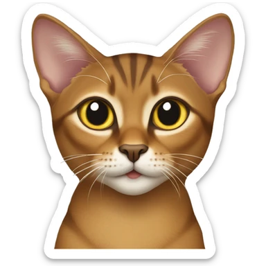 Abyssinian cat,Ticked tabby Coat,short hair sticker