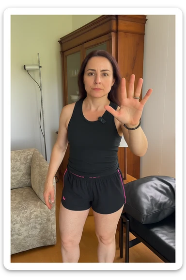 Donna con cellulite sulle cosce sticker