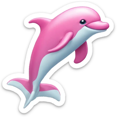 Pink dolphin sticker