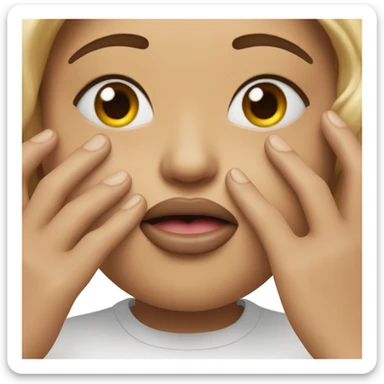 Face lips finger vibrating sticker