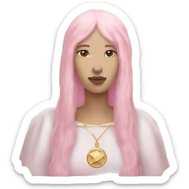 Light pink Tarot Card sticker