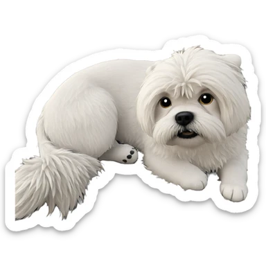 focused dog in nature sticker