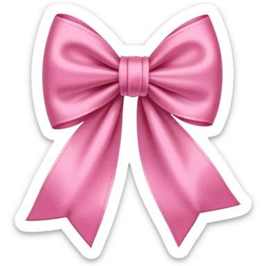 Pink bow sticker