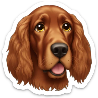 irish setter sad crying tears sticker