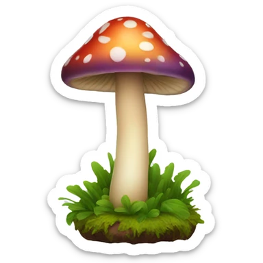 Colorful mushroom  sticker
