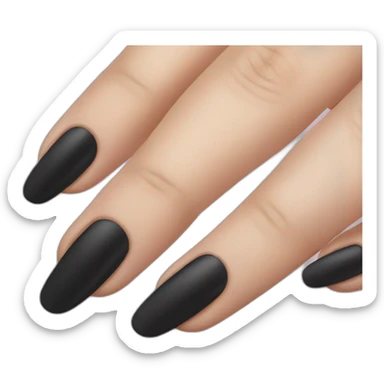 black nails being painted sticker