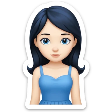 Smurffete with black hair sticker
