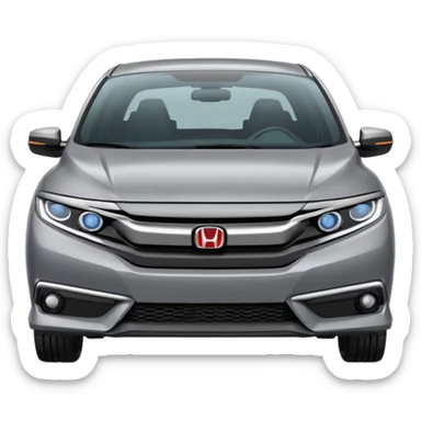 Make an emoji of a 2024 Honda civic with a grey exterior with no added color  sticker