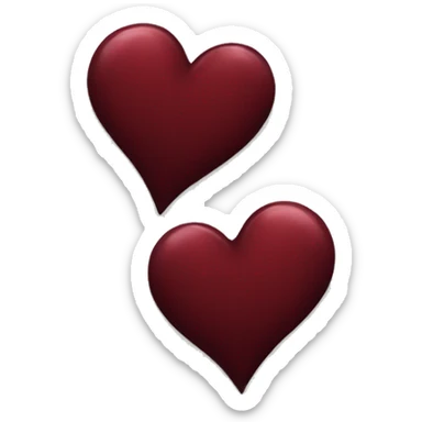 Dark red heart sticker