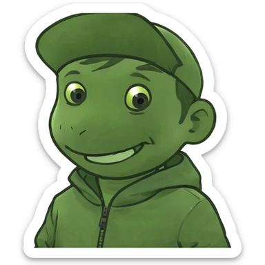 smiling boy in jacket sticker