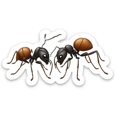 two ants fighting sticker