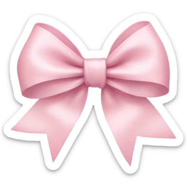 light pink ribbon bow sticker