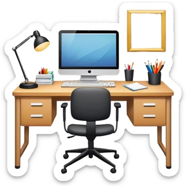 Office workstation sticker