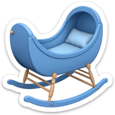 baby cradle blue sticker