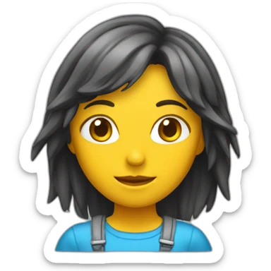 Chica de limpieza sticker