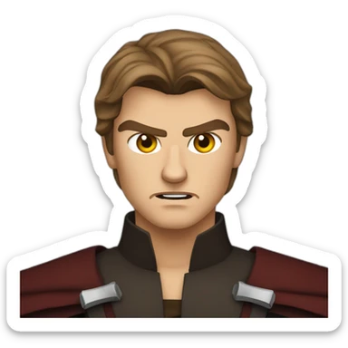Anakin Skywalker angry with blood eyes sticker
