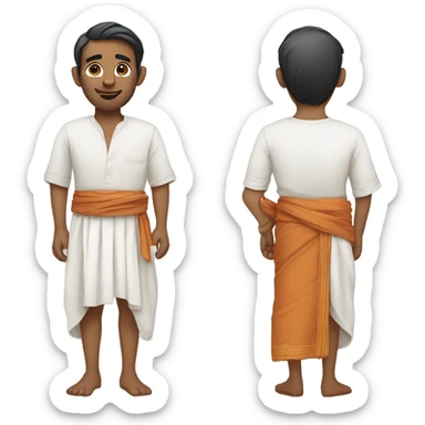 a man wearing dhoti and shir sticker