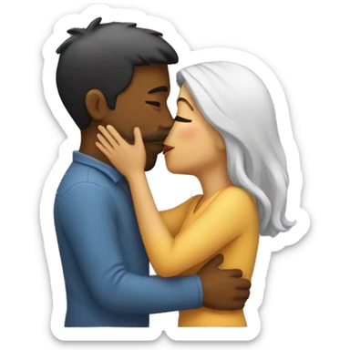 Couple kissing  sticker