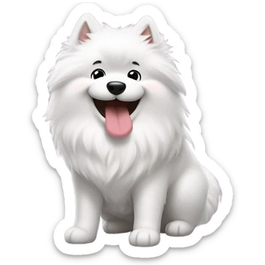 Samoyed sending kisses  sticker