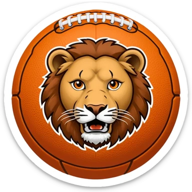 Football Emoji with Detriot Lions Logo as the footballl sticker