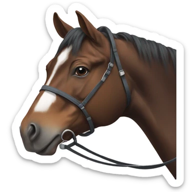 Bay horse with 3 white socks  sticker