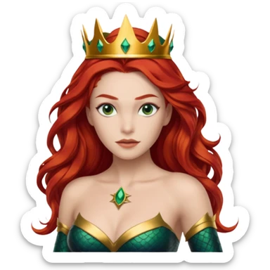 mera from aquaman with a small crown sticker
