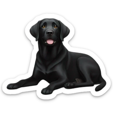 Black Labrador retriever sticker