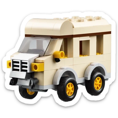 Lego horse drawn 4 wheel caravan  sticker